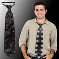 Light Up LED Black Satin Tie